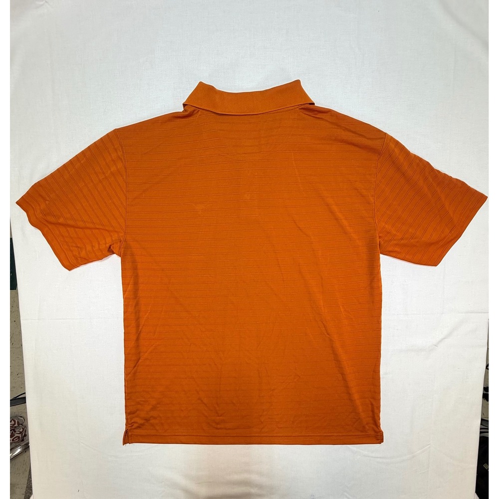 Pro Player Texas Longhorns Mens Large Burnt Orange Striped Performance Polo Shir - Picture 3 of 8